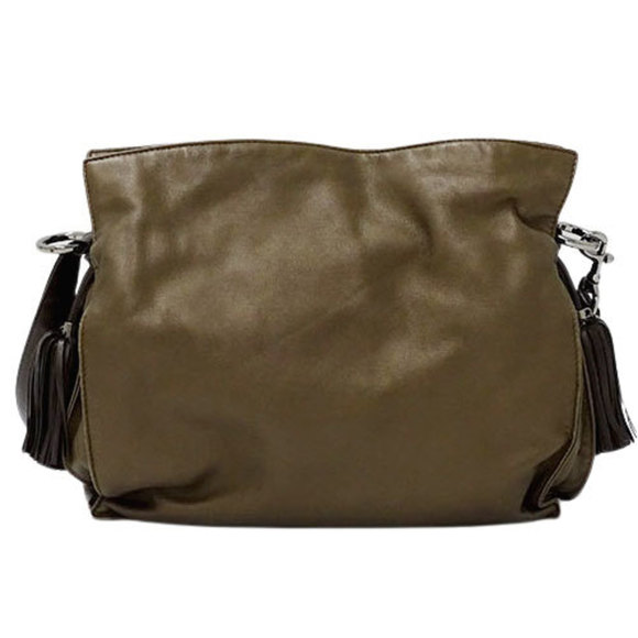 Loewe LOEWE Bag Ladies Shoulder Flamenco Leather Bronze Brown Tassel - Picture 2 of 9